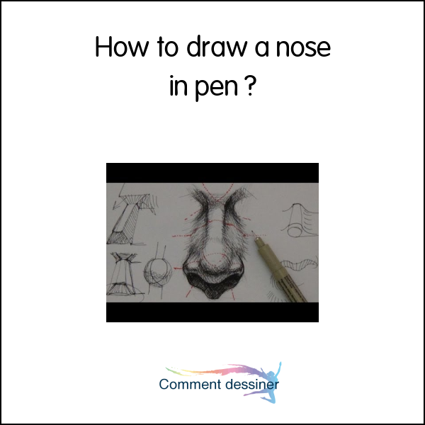 How to draw a nose in pen
